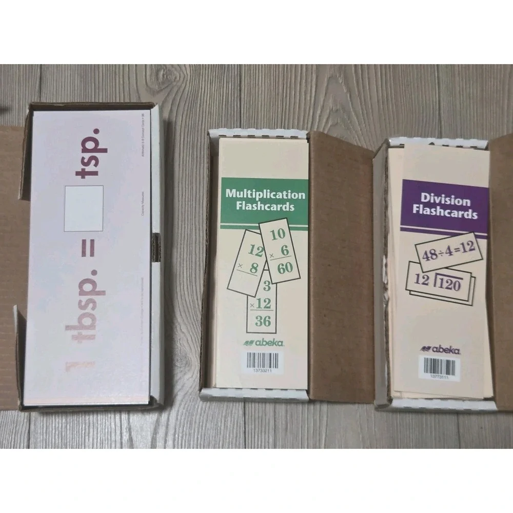 Abeka Flashcards Bundle - Arithmetic 5-8 Concept, Multiplication, Division - NEW